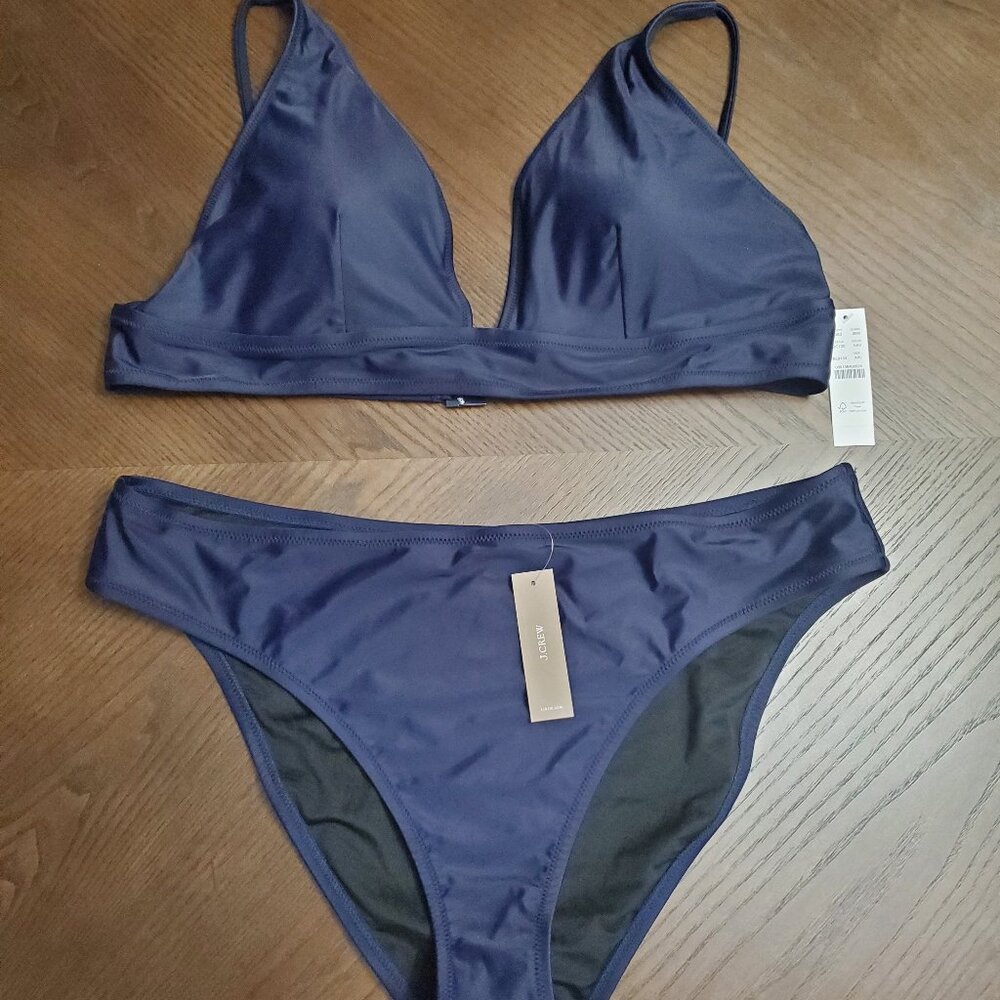 J Crew bikini set Women's size XXL New With Tags Navy